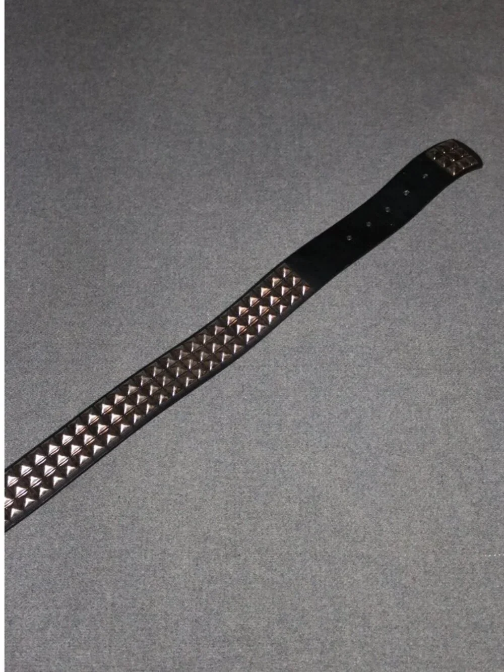 Hot Topic Pyramid Studded Belt 40 Black Leather - Picture 4 of 6